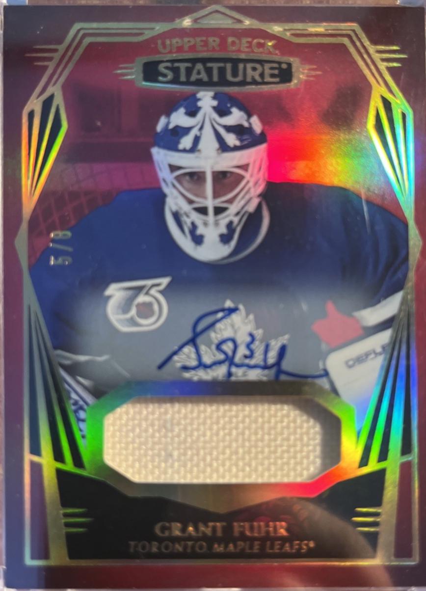 Grant Fuhr [Design Photo Variant Autograph Patch Red ] #17