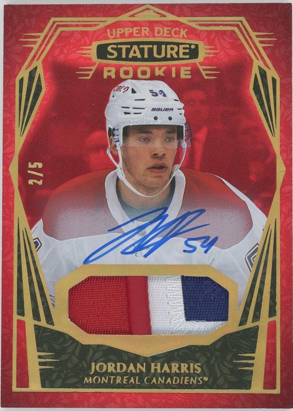 Jordan Harris [Design Photo Variant Autograph Patch Red] #157