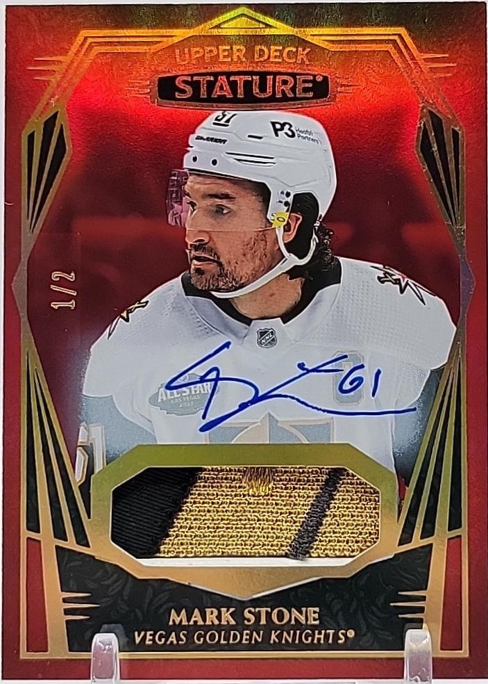 Mark Stone [Design Photo Variant Autograph Patch Red ] #40