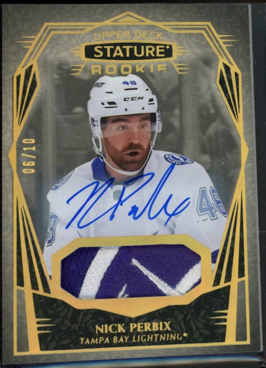 Nick Perbix [Design Photo Variant Autograph Patch] #136