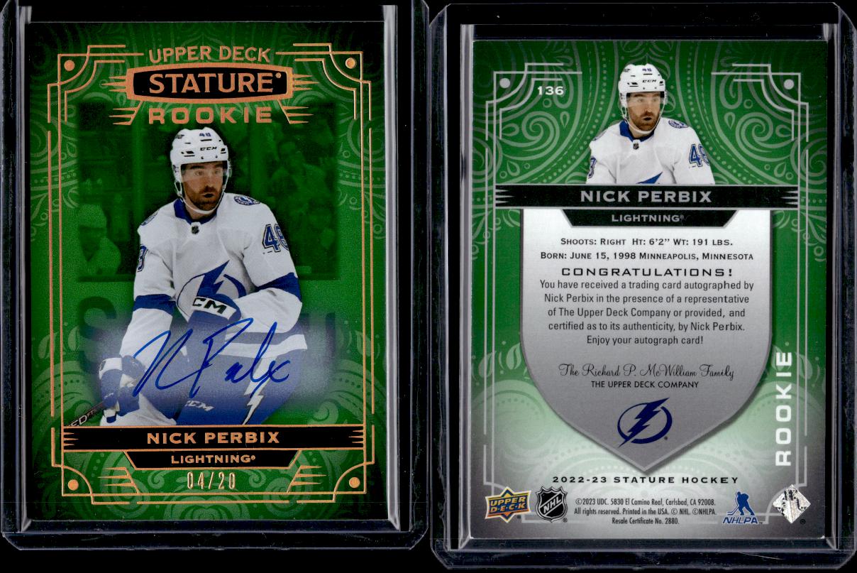 Nick Perbix [Photo Variant Green Autograph] #136