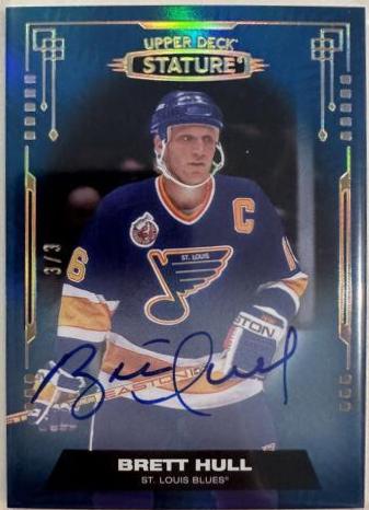 Brett Hull [Photo Variant Autograph Blue] #13