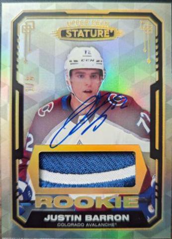 Justin Barron [Design Photo Variant Autograph Material] #178