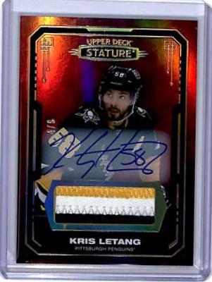 Kris Letang [Design Variant Autograph Material Red] #57