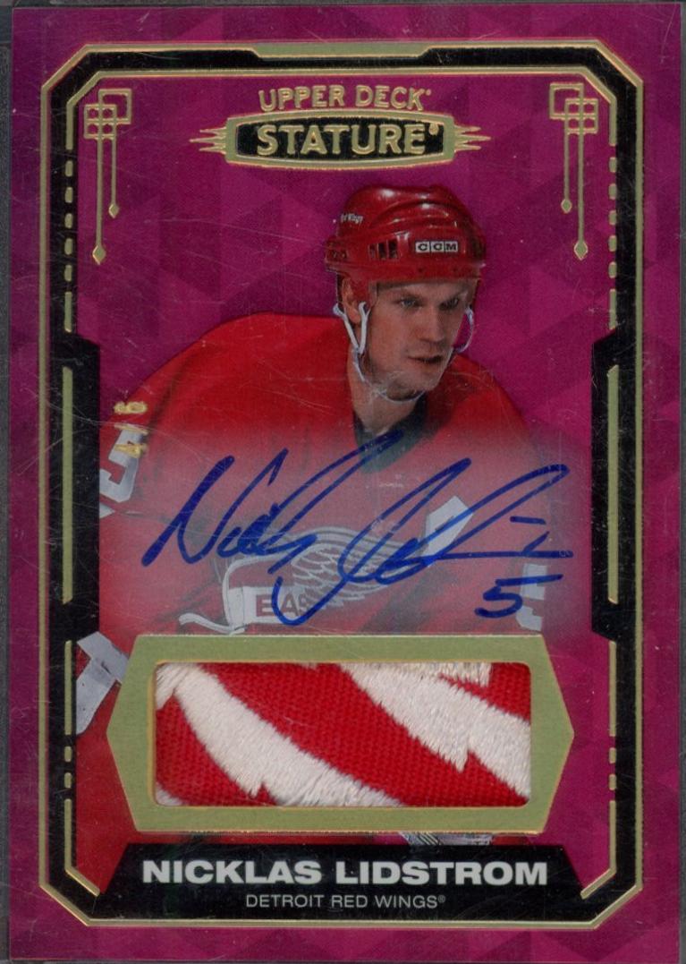 Nicklas Lidstrom [Design Variant Autograph Material Red] #74