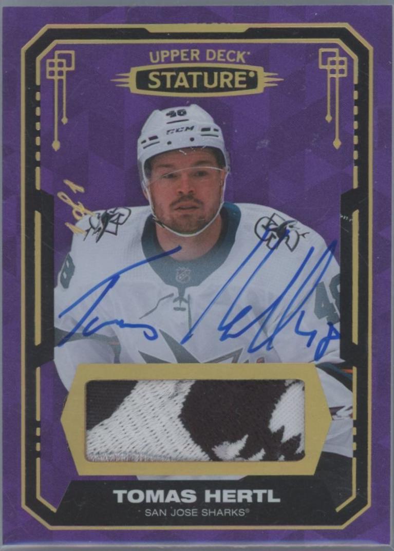 Tomas Hertl [Design Photo Variant Autograph Material Purple] #85