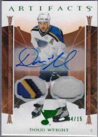 Doug Weight [Material Autograph Emerald] #159