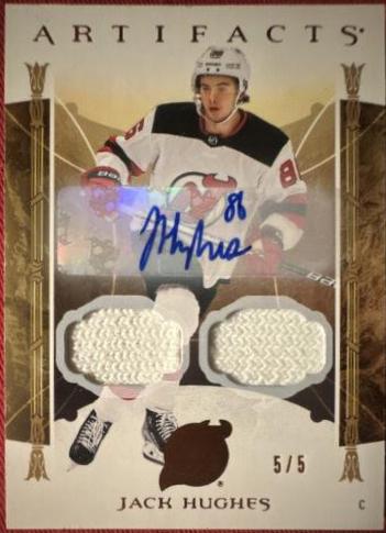 Jack Hughes [Material Autograph Orange] #117