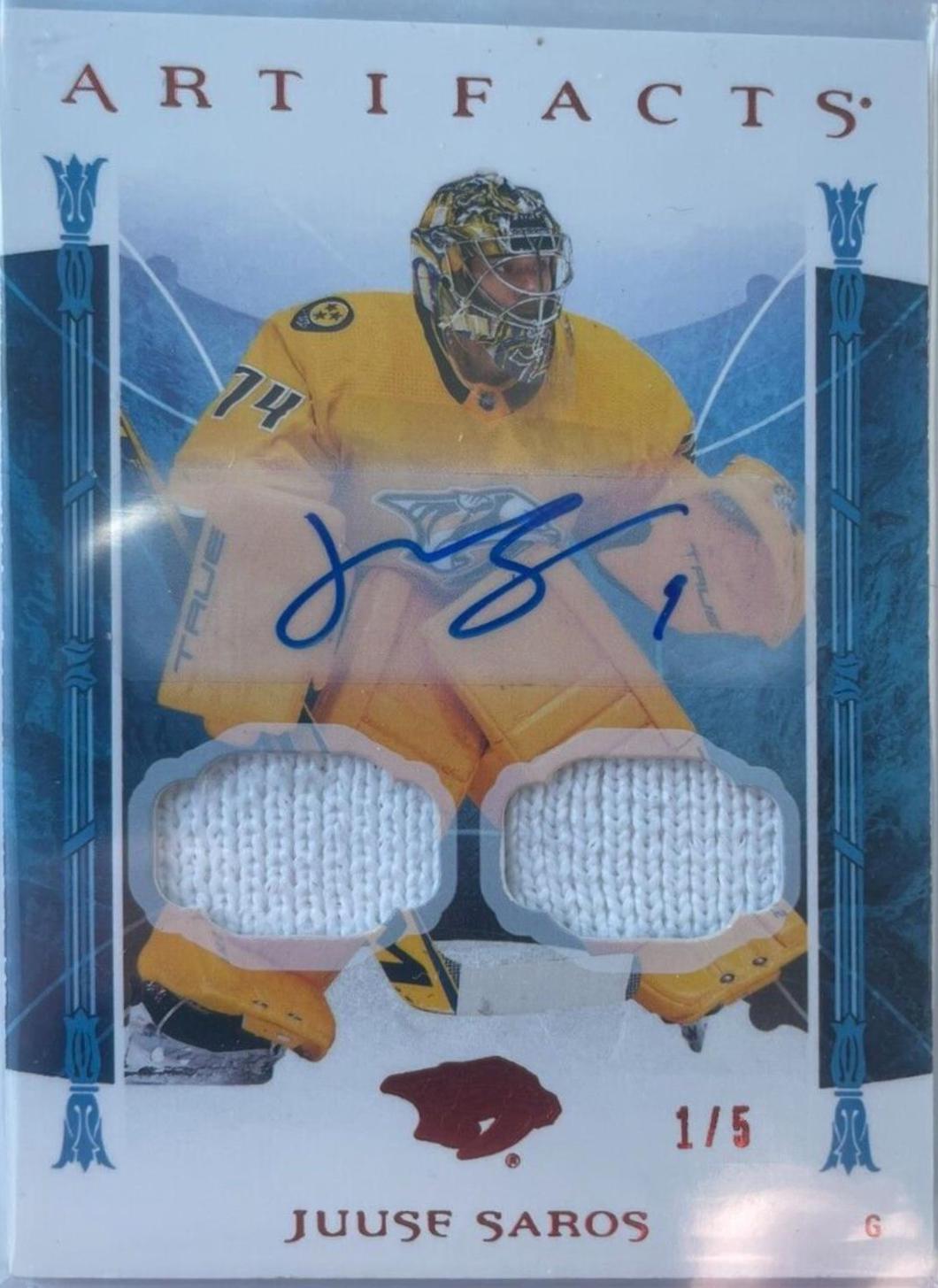 Juuse Saros [Material Autograph Orange] #149