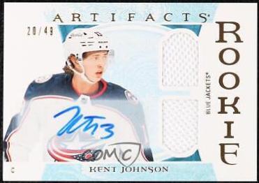 Kent Johnson [Horizontal Material Autograph Gold] #200