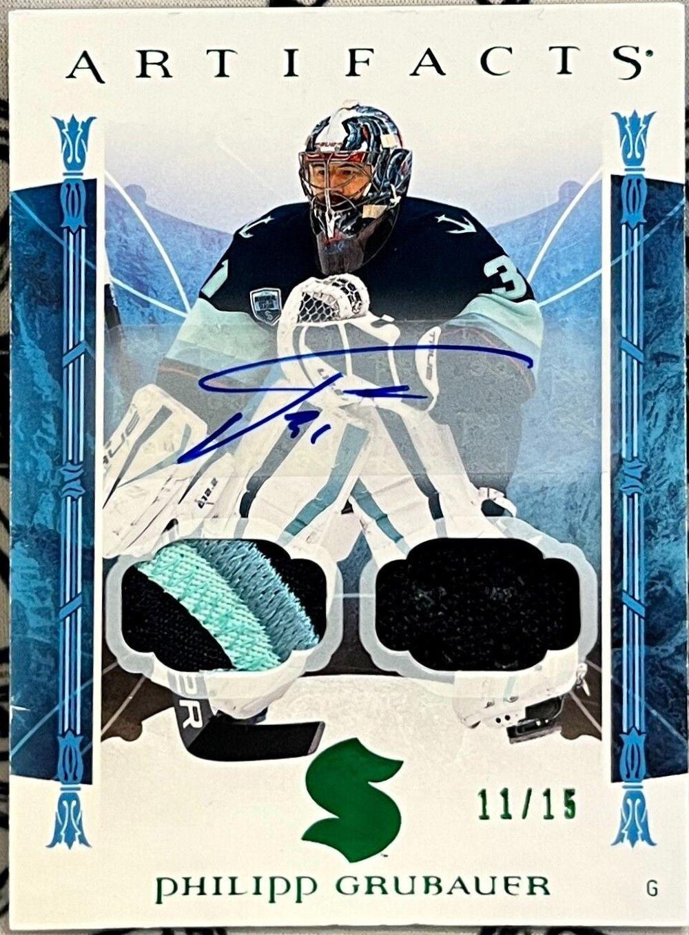 Philipp Grubauer [Material Autograph Emerald] #142