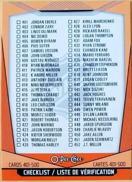 Checklist [Orange Border] #500