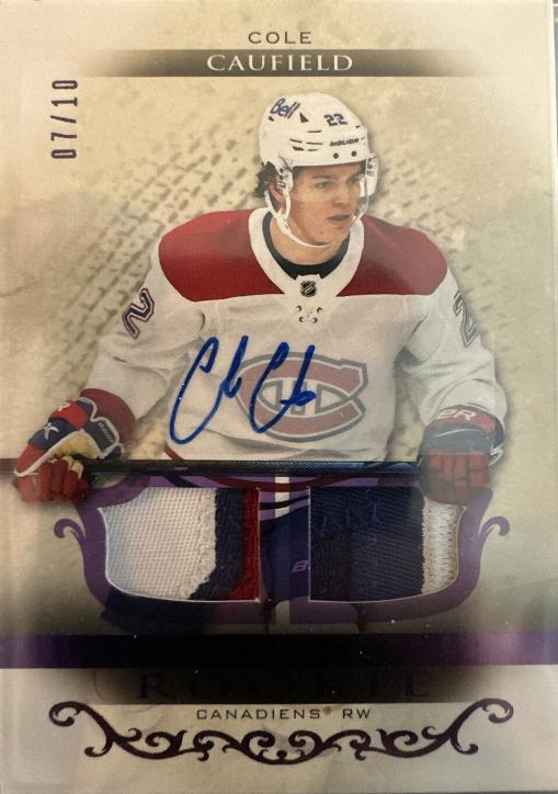Cole Caufield [Material Autograph Purple] #180