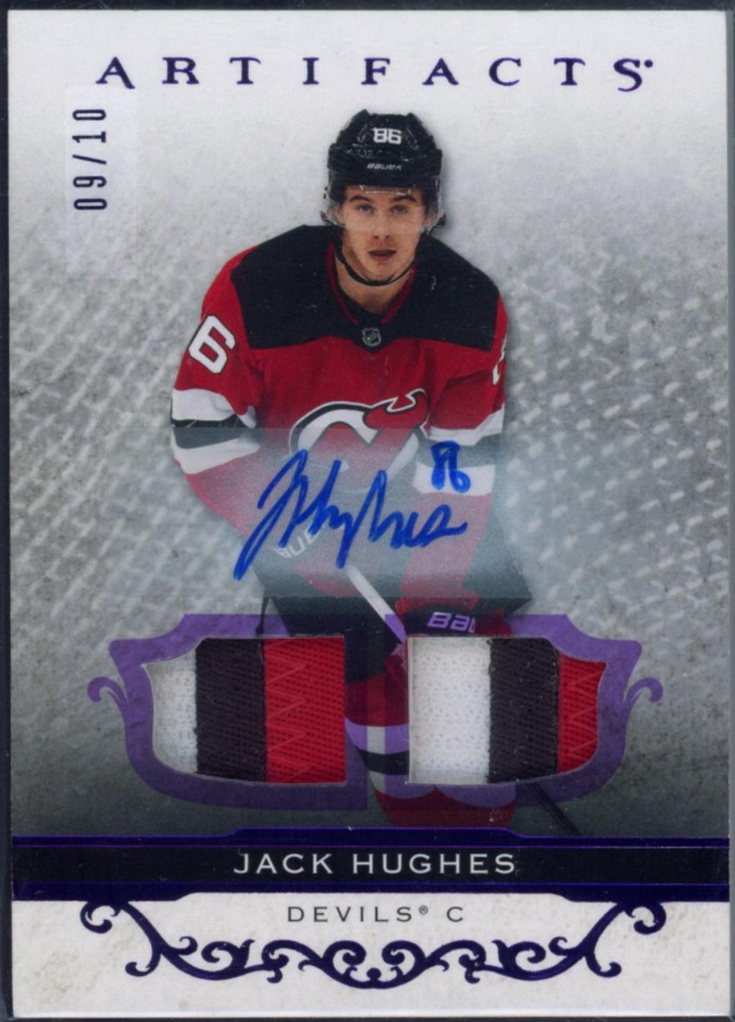 Jack Hughes [Material Autograph Purple] #121