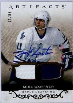 Mike Gartner [Material Autograph Gold] #154