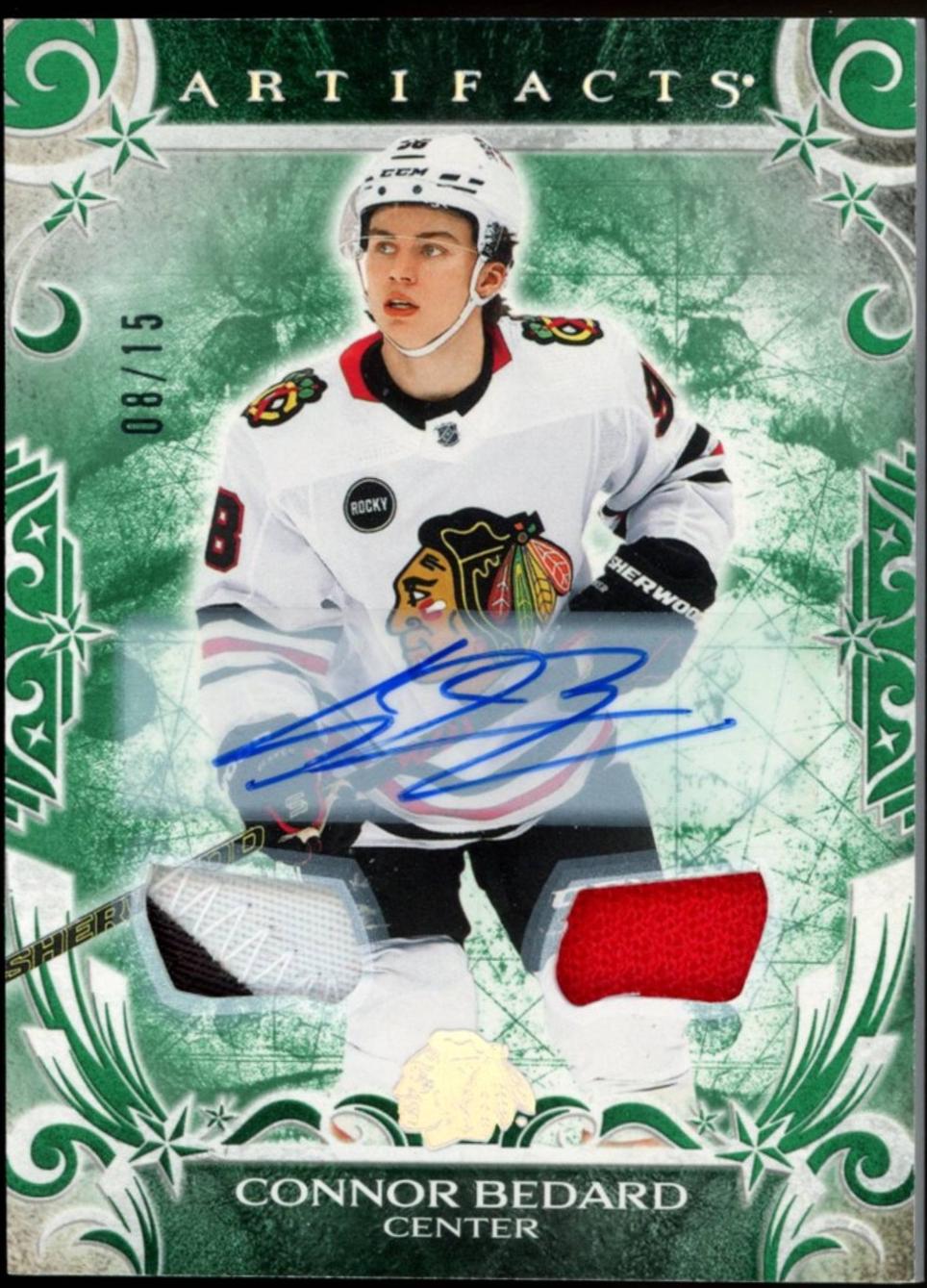 Connor Bedard [Material Emerald Autograph] #151