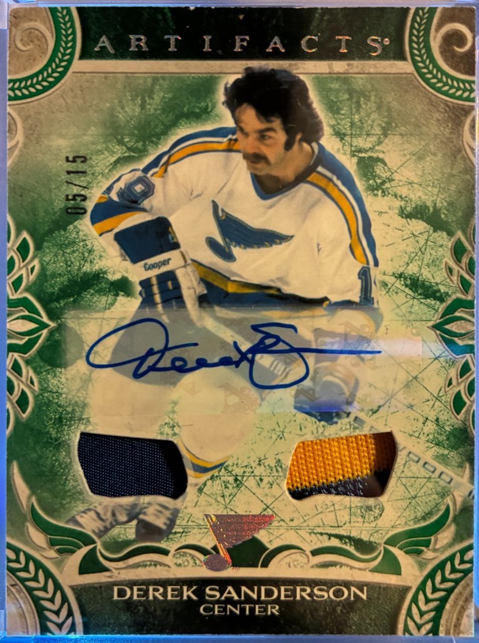 Derek Sanderson [Material Emerald Autograph] #161