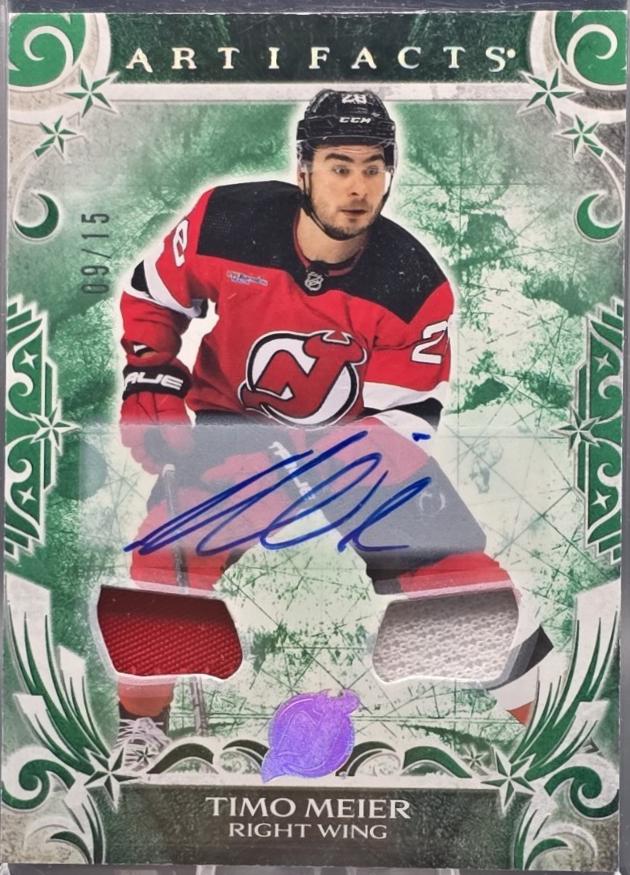 Timo Meier [Material Emerald Autograph] #144