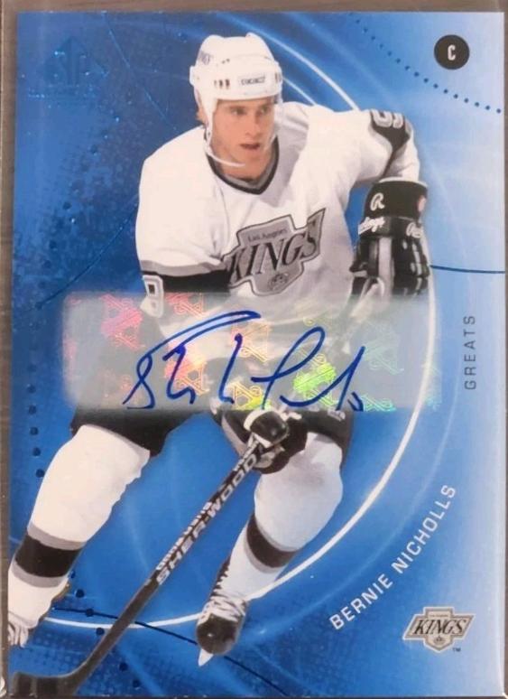 Bernie Nicholls [Blue Autograph] #77