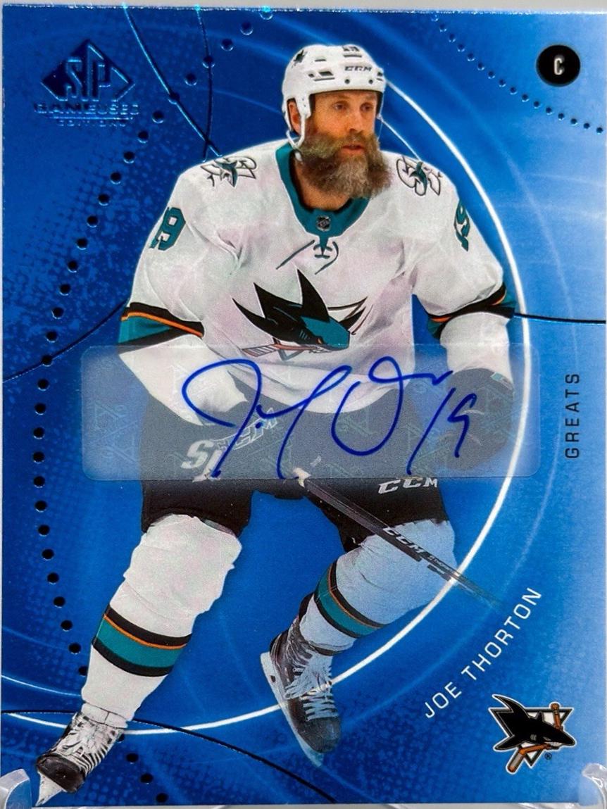 Joe Thornton [Blue Autograph] #28