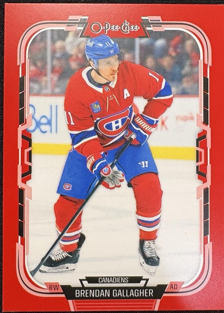 Brendan Gallagher [Red Border Blank Back] #188