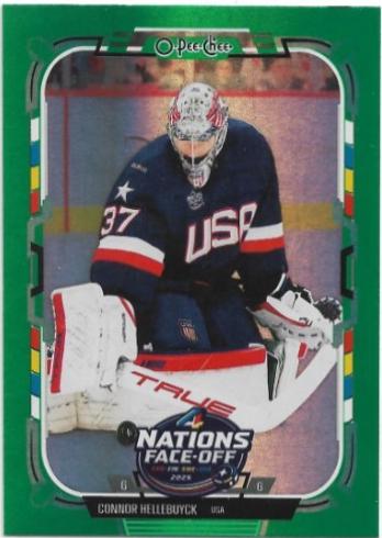 Connor Hellebuyck [Rainbow Foil Green] #537
