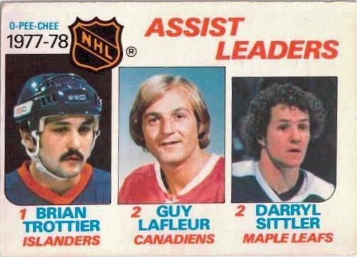 Assist Leaders [Trottier, Lafleur, Sittler] #64