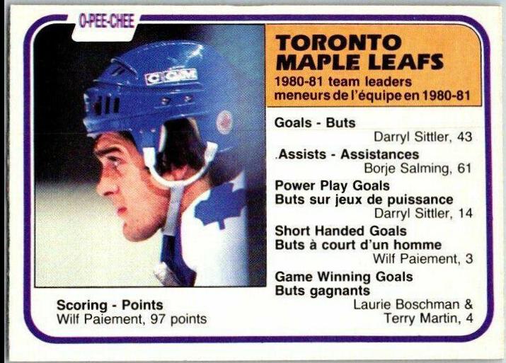 Wilf Paiement [Maple Leafs Leaders] #326