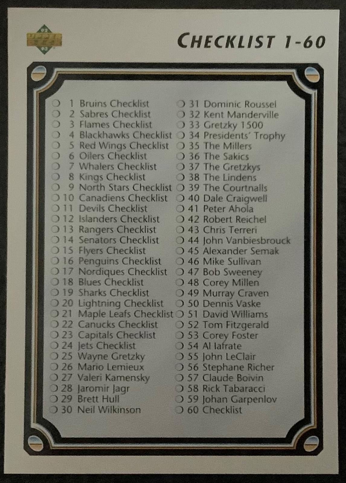 Checklist 61-110 #60