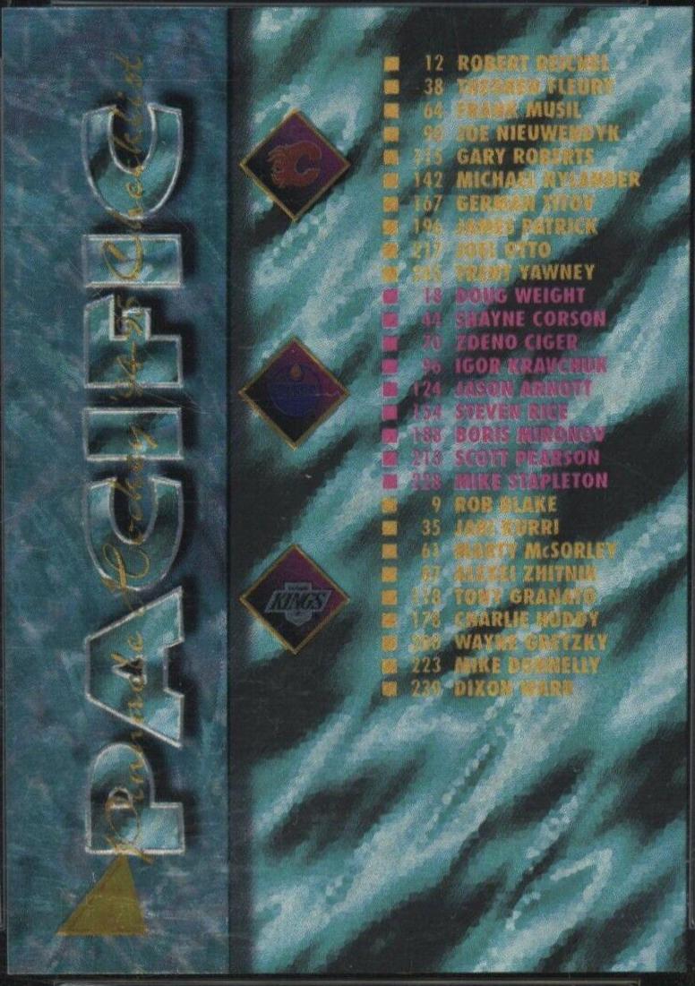 Pacific Division Checklist [Rink Collection] #270