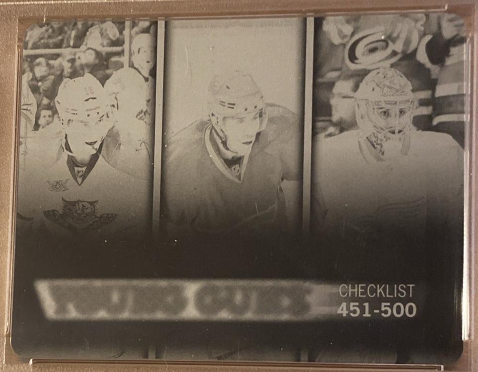 Young Guns Checklist [Printing Plate] #500