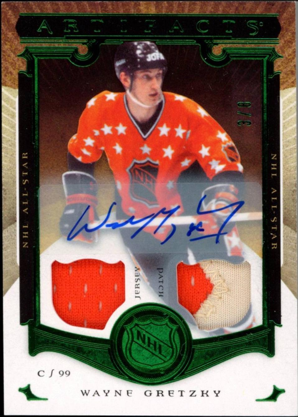 Wayne Gretzky  [Auto Material Emerald] #154