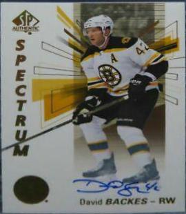David Backes [Autograph Spectrum] #85