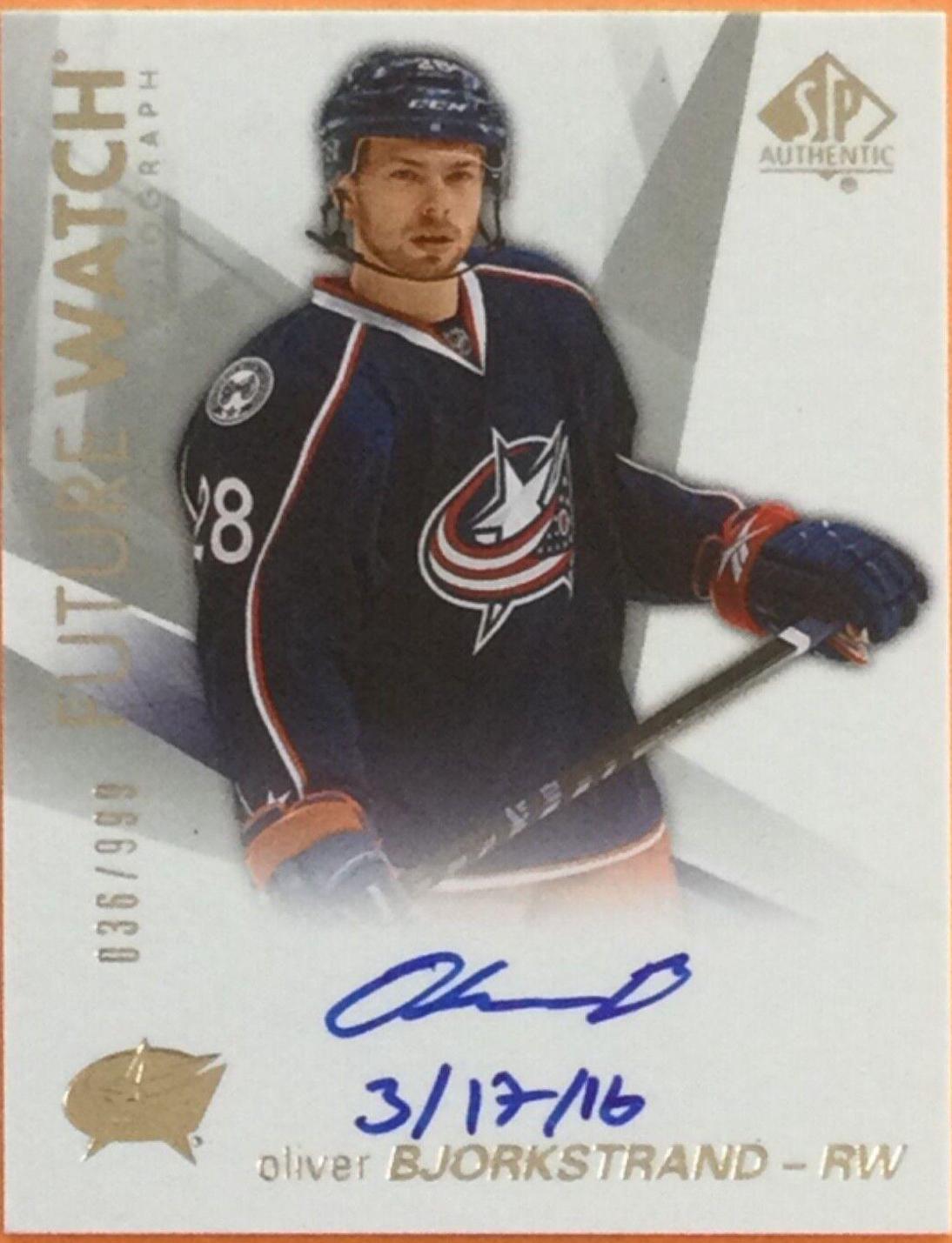 Oliver Bjorkstrand [Autograph Inscribed] #118