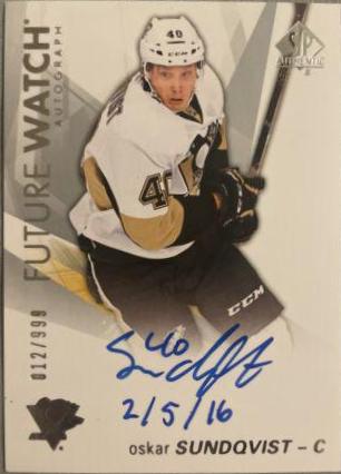 Oskar Sundqvist [Autograph Inscribed] #142