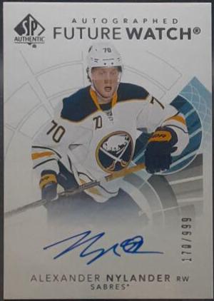 Alexander Nylander [Future Watch Black Silver Ink Autograph] #140