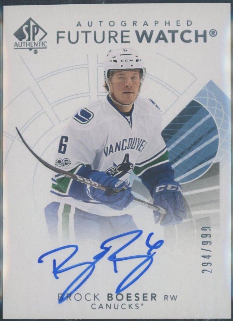 Brock Boeser [Future Watch Black Silver Ink Autograph] #125