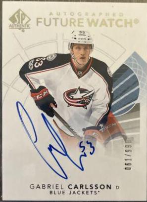 Gabriel Carlsson [Future Watch Black Silver Ink Autograph] #128