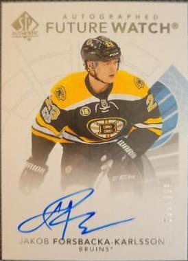 Jakob Forsbacka Karlsson [Future Watch Black Silver Ink Autograph] #127