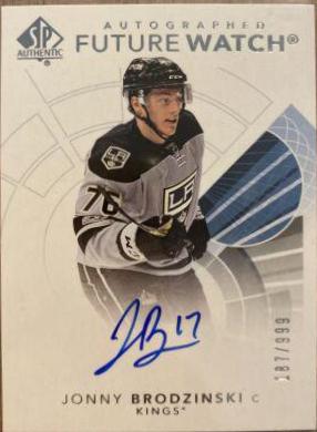 Jonny Brodzinski [Future Watch Black Silver Ink Autograph] #136