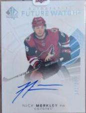 Nick Merkley [Future Watch Black Silver Ink Autograph] #175