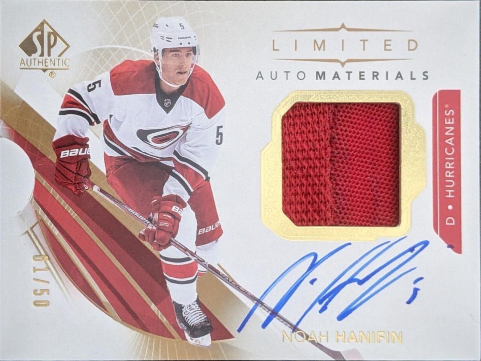 Noah Hanifin [Future Watch Autograph Patch Limited] #58