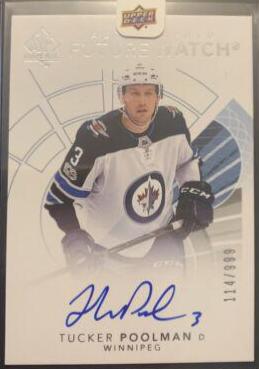 Tucker Poolman [Future Watch Black Silver Ink Autograph] #164
