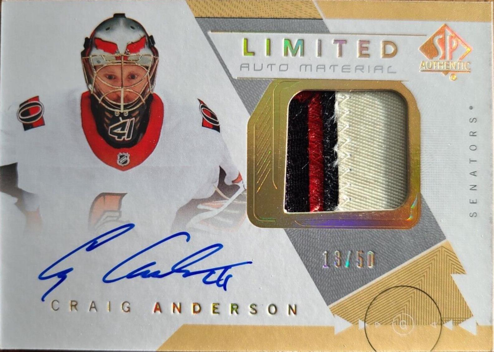 Craig Anderson [Autograph Patch Limited] #84