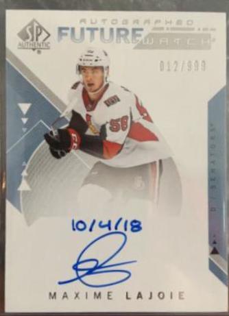 Maxime Lajoie [Autograph Inscription] #195