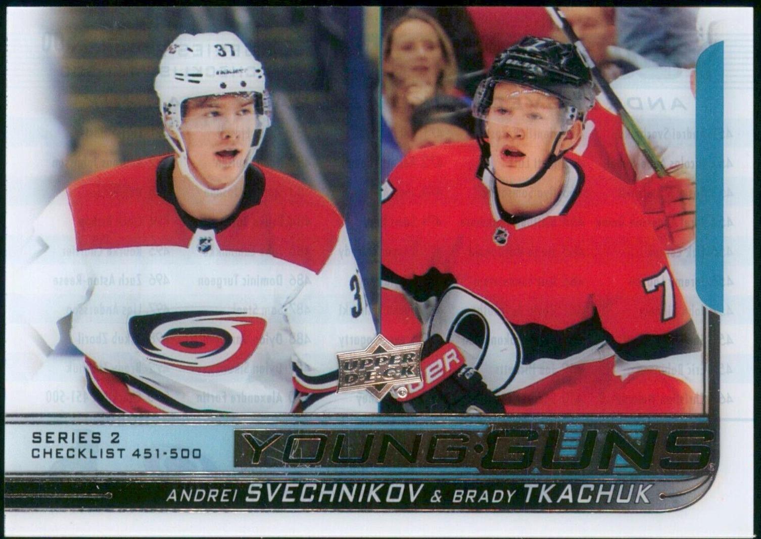 Andrei Svechnikov, Brady Tkachuk [Clear Cut] #500