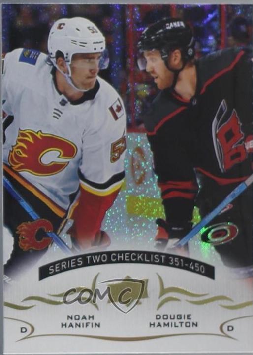 Noah Hanifin, Dougie Hamilton [Speckled Rainbow Foil] #450