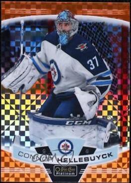Connor Hellebuyck [Orange Checkers] #41