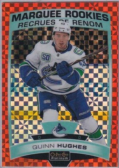 Quinn Hughes [Orange Checkers] #190