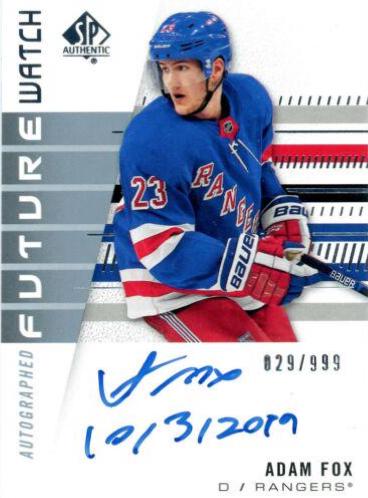 Adam Fox [Autograph Inscribed] #194